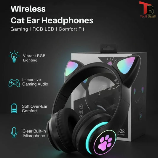 Colorful Cat Ear Headphones