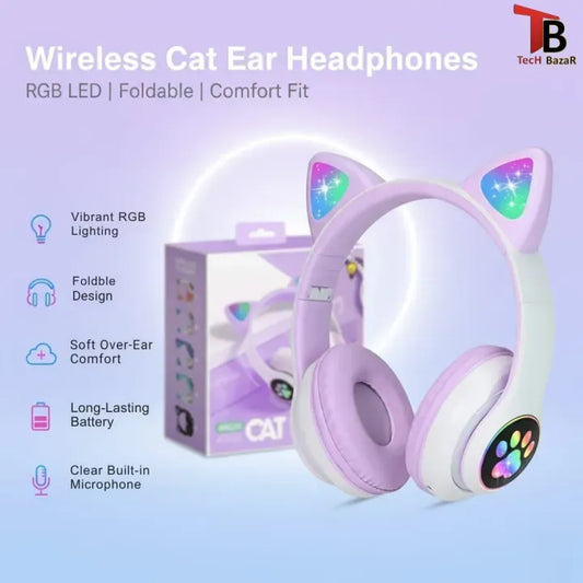 Colorful Cat Ear Headphones